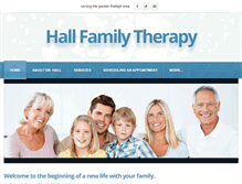 Tablet Screenshot of hallfamilytherapy.com